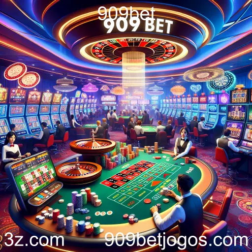 Imagem promocional da 909bet mostrando a plataforma e suas vantagens